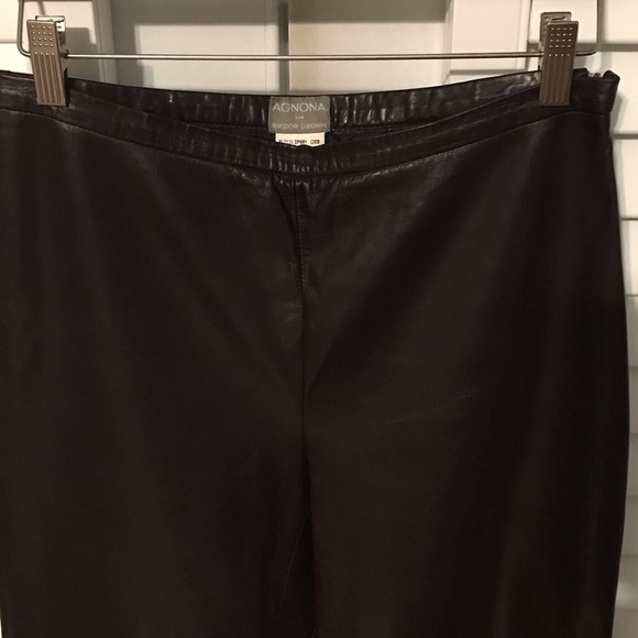 VINTAGE Agnona, Bergdorf Goodman leather pants, 8 - Picture 2 of 6